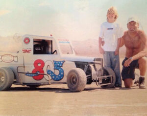 Cody and his Dad, Lee Majors II when he first got hooked on Motor sports